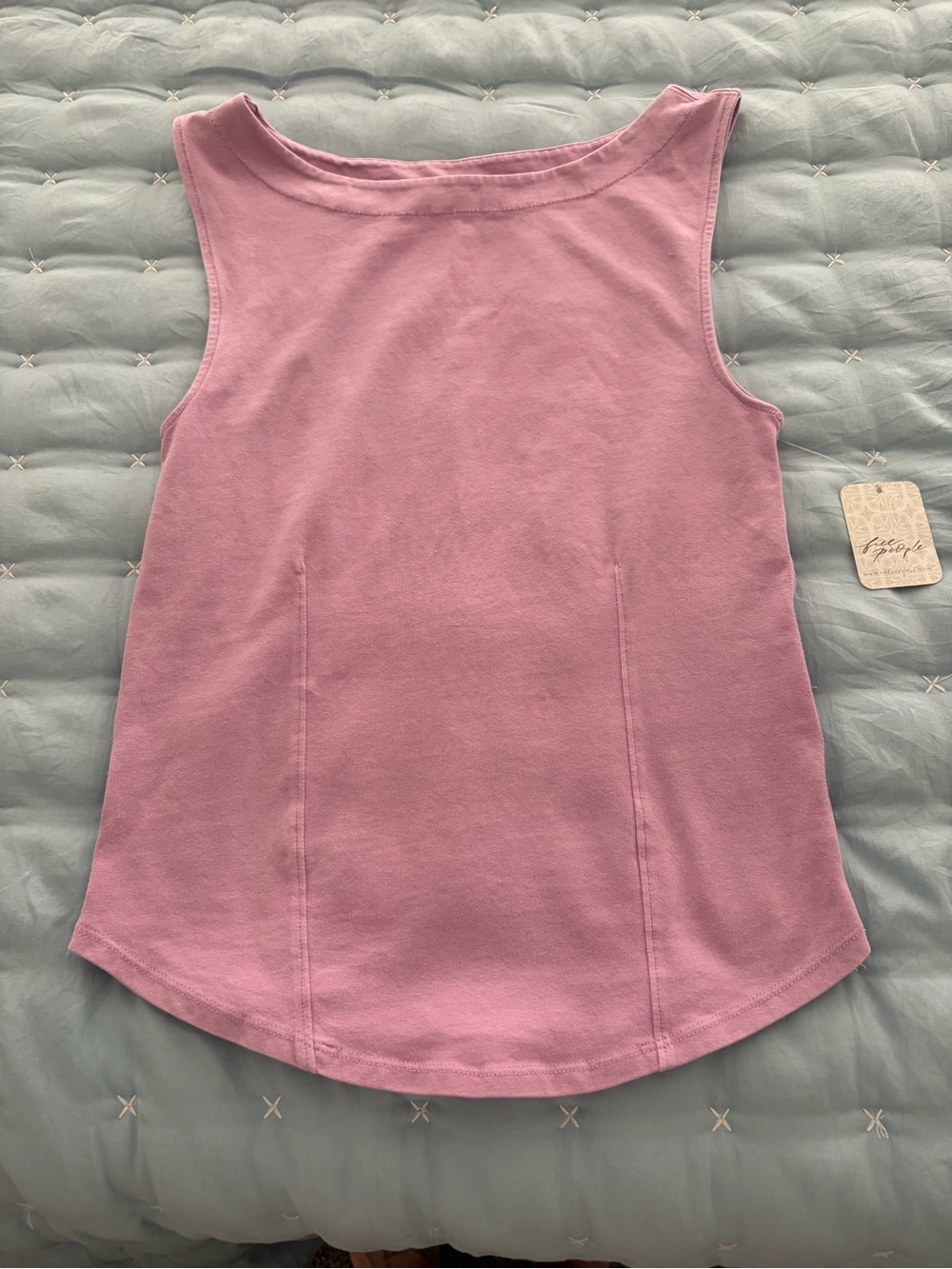 Free People Soft Rose Scoop Neck Tank Top